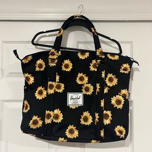 Herschel Supply Co. Cruz Sunflower Field White Tote Bag
